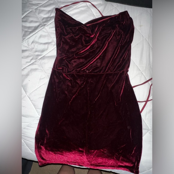 Velvet mini dress - Picture 3 of 5